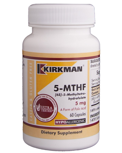 5-MTHF ([6S]-5-Methyltetrahydrofolate) 5 mg - Hypoallergenic 60 ct