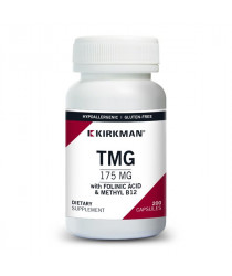 TMG (Trimethylglycine) 175mg w/Folinic Acid & B-12 Capsules - Hypo 200 ct 