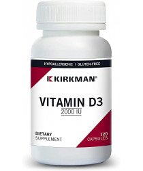 Vitamin D3 2000 IU Capsules 120 ct Hypo - Kirkman