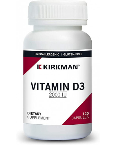 Vitamin D3 2000 IU Capsules 120 ct Hypo - Kirkman