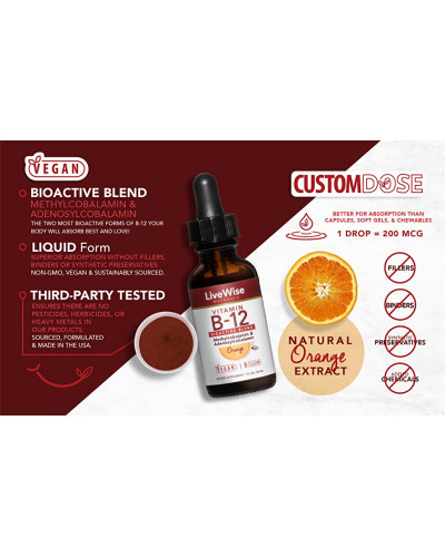VITAMIN B12 LIQUID DROPS - BIO ACTIVE BLEND