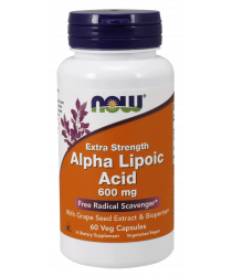 Alpha Lipoic Acid, Extra Strength 600 mg 60 Veg Capsules