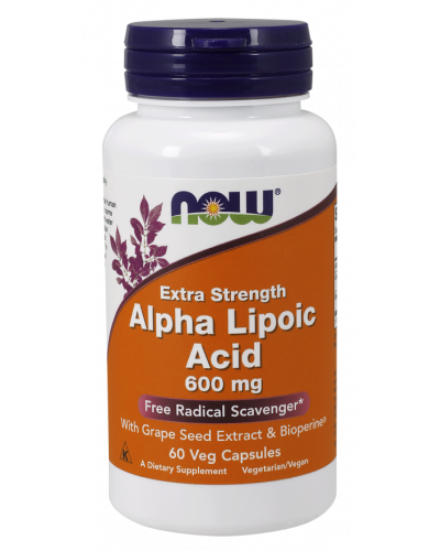 Alpha Lipoic Acid, Extra Strength 600 mg 60 Veg Capsules