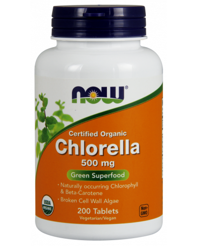 Chlorella 500 mg, Certified Organic Tablets