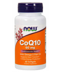 CoQ10 60 mg w/ Omega 3 Fish Oils 120 Softgels