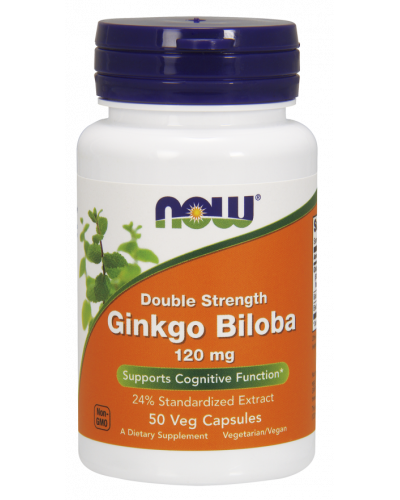 Ginkgo Biloba, Double Strength 120 mg 50 Veg Capsules