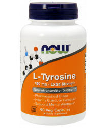 L-Tyrosine 750 mg, Extra Strength Veg Capsules