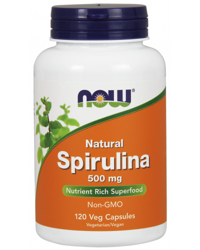 Natural Spirulina 500 mg Veg Capsules