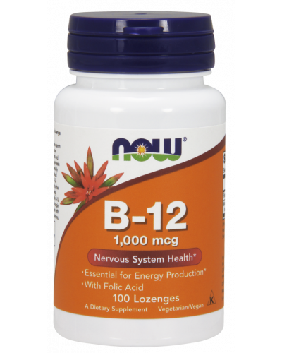 Vitamin B-12 (1000 mcg) with Folic Acid 100 Chewable Lozenges