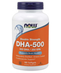 DHA-500, Double Strength Softgels - 180 Caps