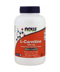 L-Carnitine, 500 mg, 180 Veg Capsules