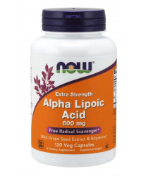 Alpha Lipoic Acid, Extra Strength 600 mg 120 Veg Capsules