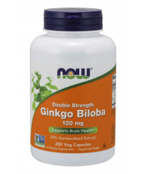 Ginkgo Biloba, Double Strength 120 mg 200 Veg Capsules