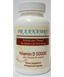 Vitamin D3 5000IU plus K1 & K2 - 60 Veg Caps