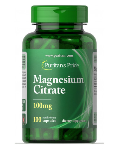 Magnesium Citrate 100 mg Capsules - Puritan's Pride