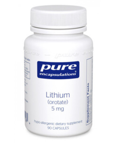Lithium Orotate 5 mg - 90 Capsules - Pure Encapsulations