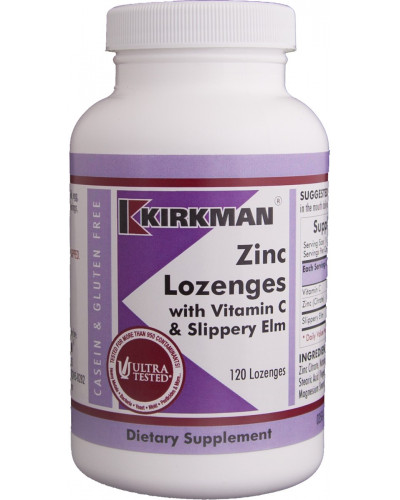 Zinc w/Vitamin C & Slippery Elm Lozenges 120 ct